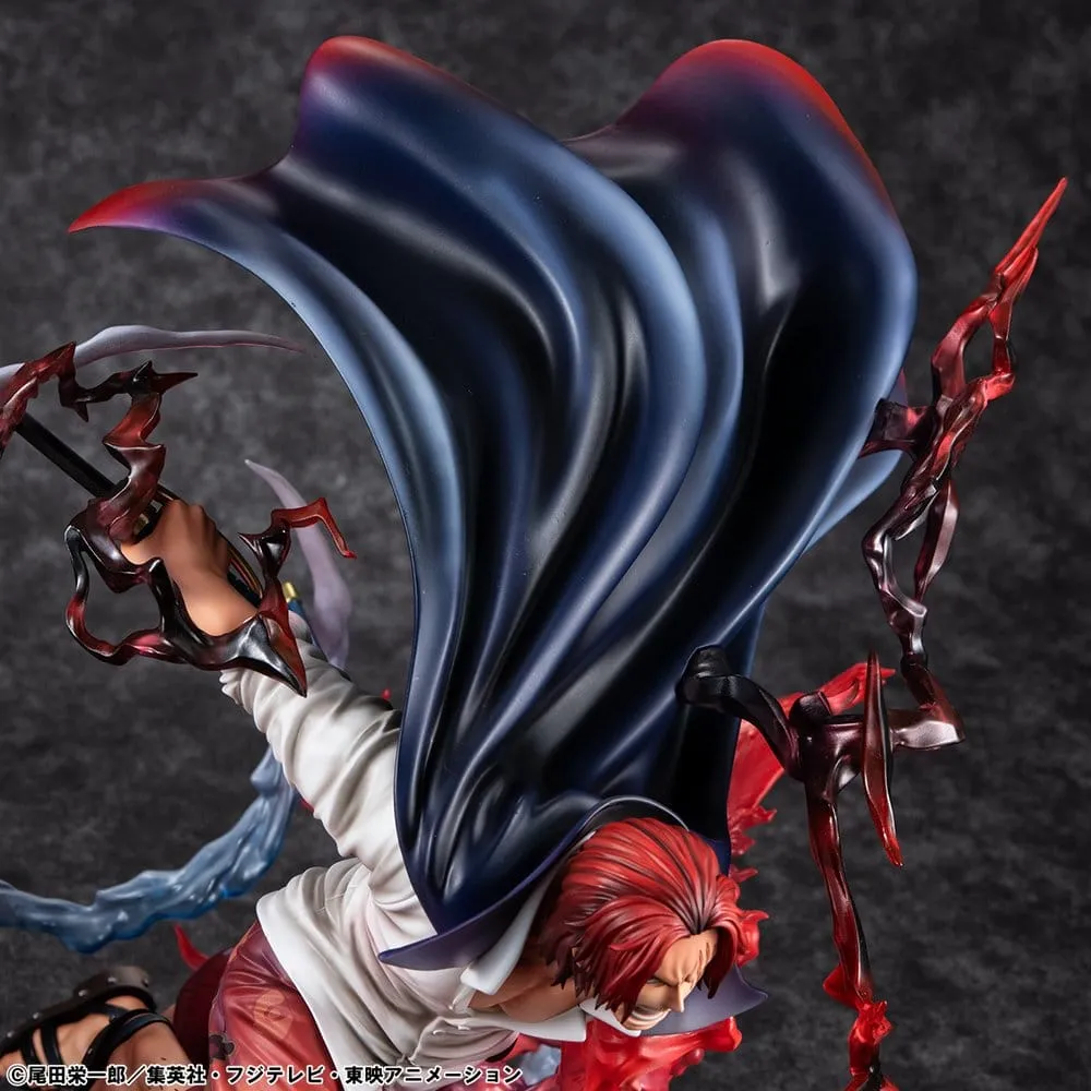 One Piece P.O.P SA-MAXIMUM PVC Statue Leader of Red Hair Pirates Red-Haired Shanks Kamusari 25 cm